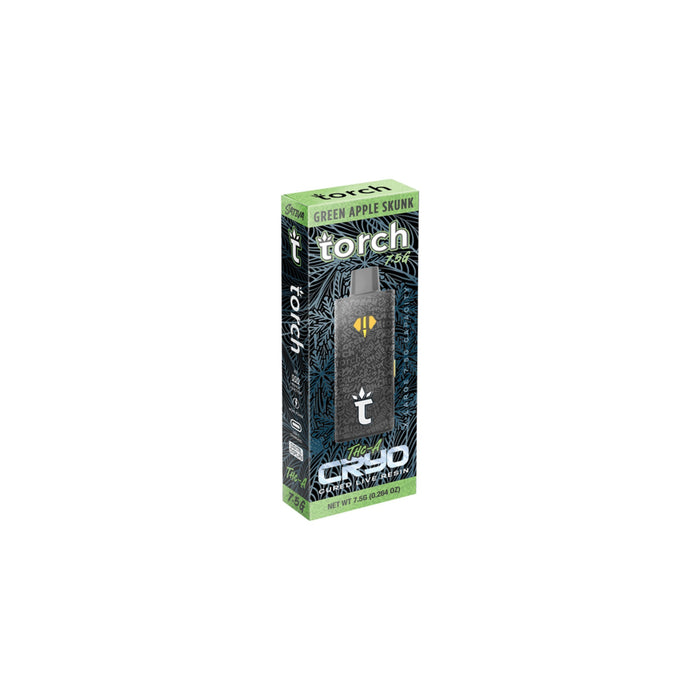 Torch CRYO Hemp THCA Cured Live Resin Disposable Vape 7.5g Green Apple Skunk (Sativa)
