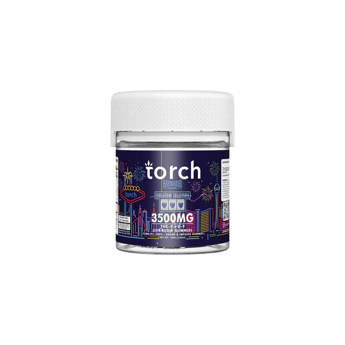 Torch Haymaker Gummies 3500mg Blue Razz jar