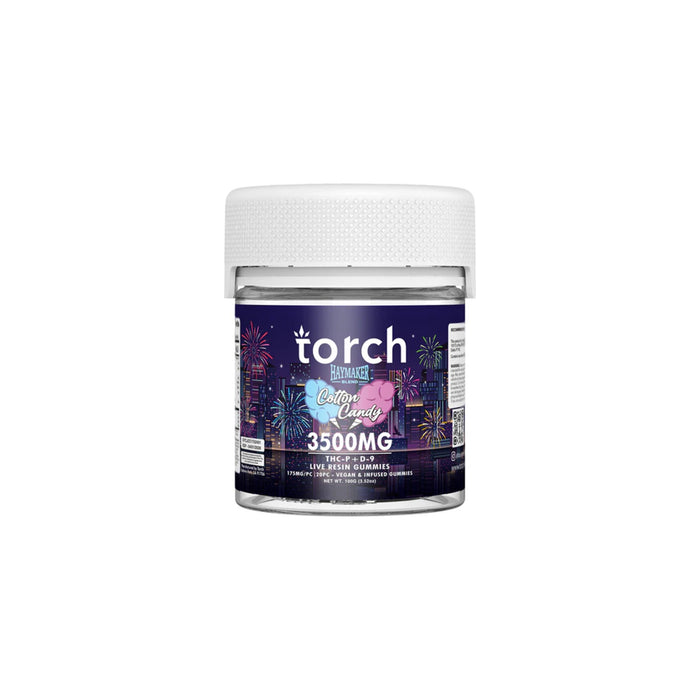 Torch Haymaker Gummies 3500mg Cotton Candy jar