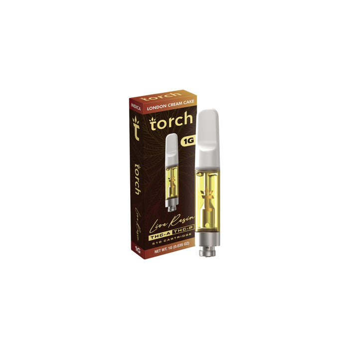 Torch Hemp Live Resin THCA and THCP Cartridge 1g London Cream Cake (Indica)