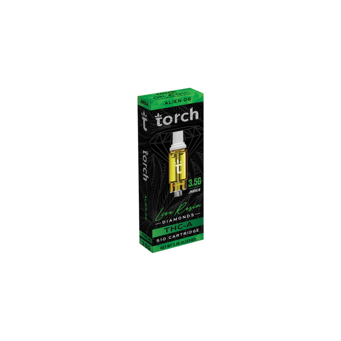 Torch Hemp THCA Live Resin Diamonds Cartridge 3.5g Alien OG (Indica)