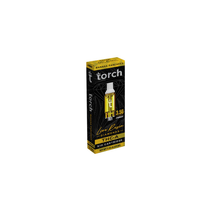 Torch Hemp THCA Live Resin Diamonds Cartridge 3.5g Banana Pancakes (Hybrid)