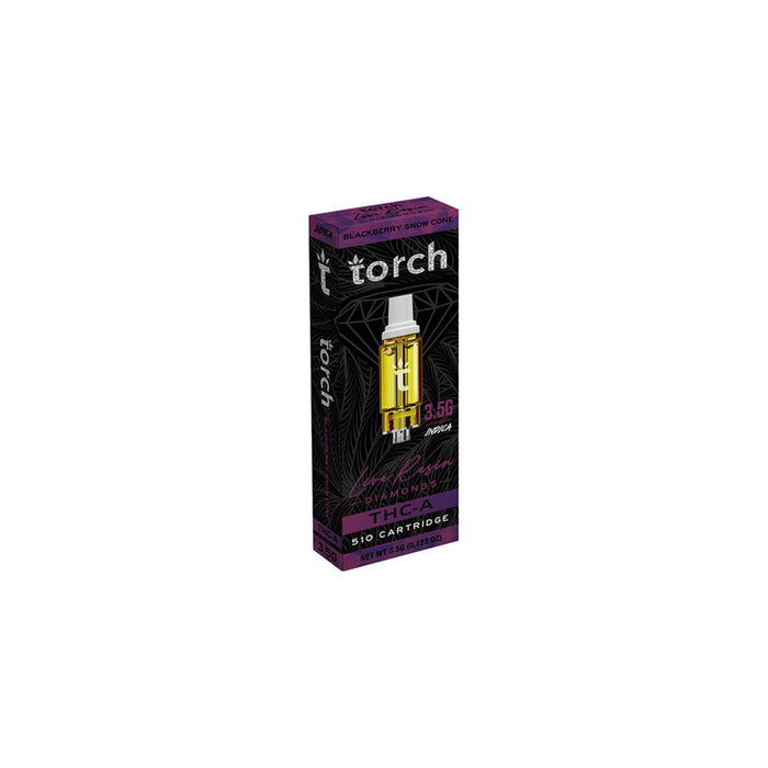 Torch Hemp THCA Live Resin Diamonds Cartridge 3.5g Blackberry Snow Cone (Indica)