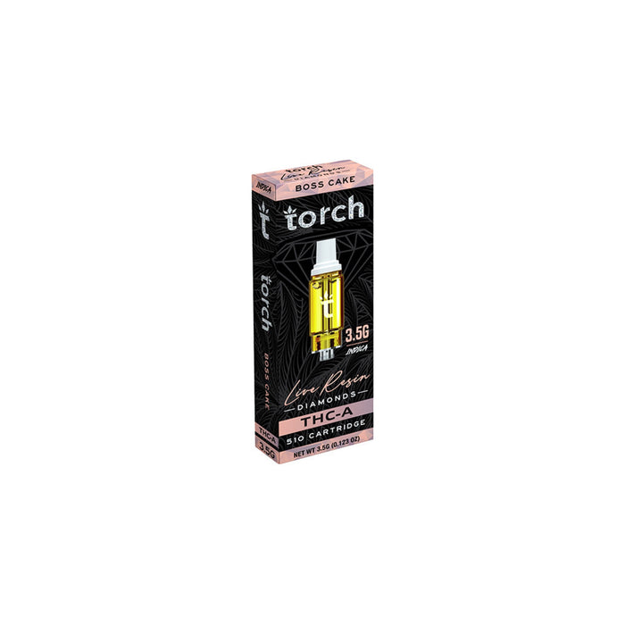 Torch Hemp THCA Live Resin Diamonds Cartridge 3.5g Boss Cake (Indica)