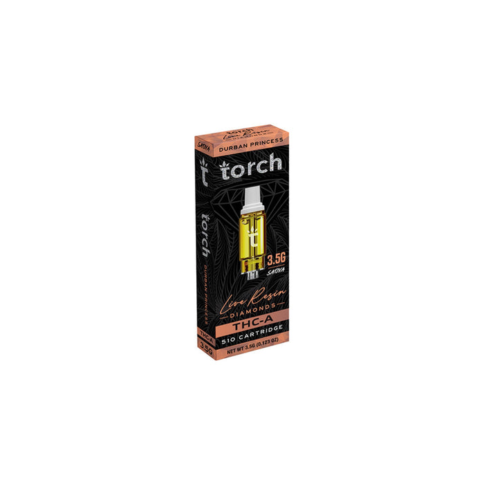 Torch Hemp THCA Live Resin Diamonds Cartridge 3.5g Durban Princess (Sativa)