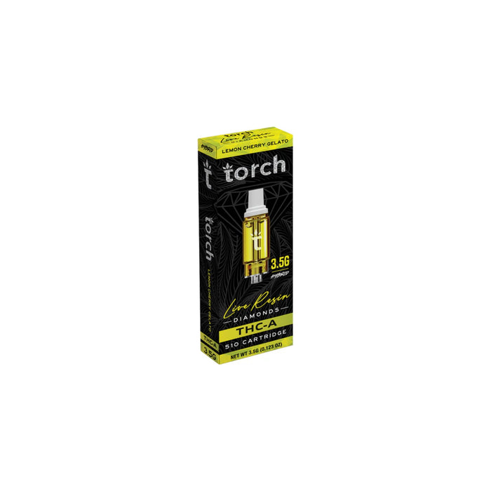 Torch Hemp THCA Live Resin Diamonds Cartridge 3.5g Lemon Cherry Gelato (Hybrid)
