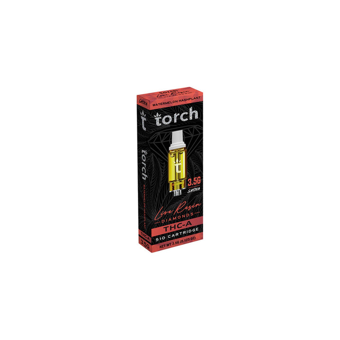 Torch Hemp THCA Live Resin Diamonds Cartridge 3.5g Watermelon Hashplant (Sativa)