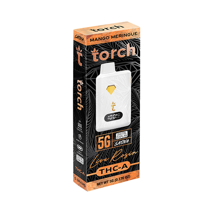 Torch Hemp THCA Live Rosin Blend Disposable Vape 5g Mango Meringue (Sativa)