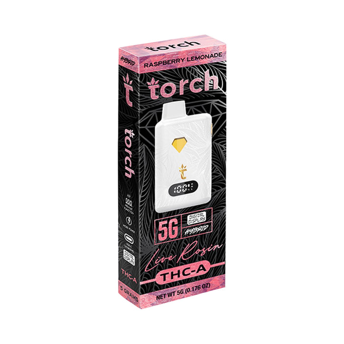 Torch Hemp THCA Live Rosin Blend Disposable Vape 5g Raspberry Lemonade (Hybrid)