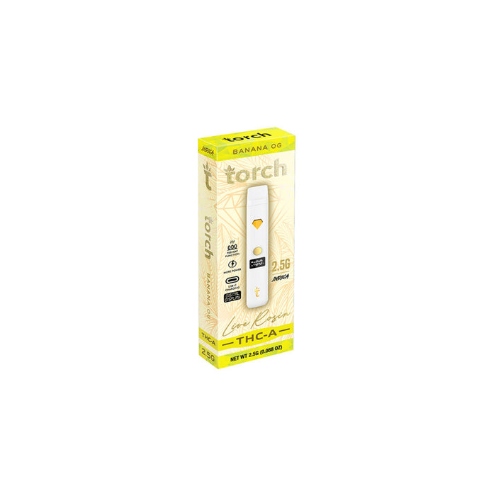 Torch Hemp THCA Live Rosin Disposable Vape 2.5g Banana OG (Indica)