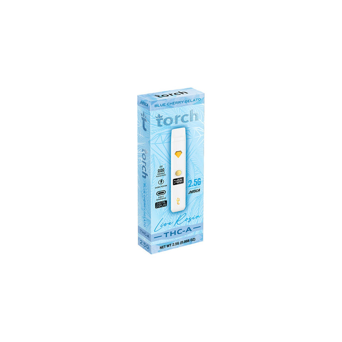 Torch Hemp THCA Live Rosin Disposable Vape 2.5g Blue Cherry Gelato (Indica)