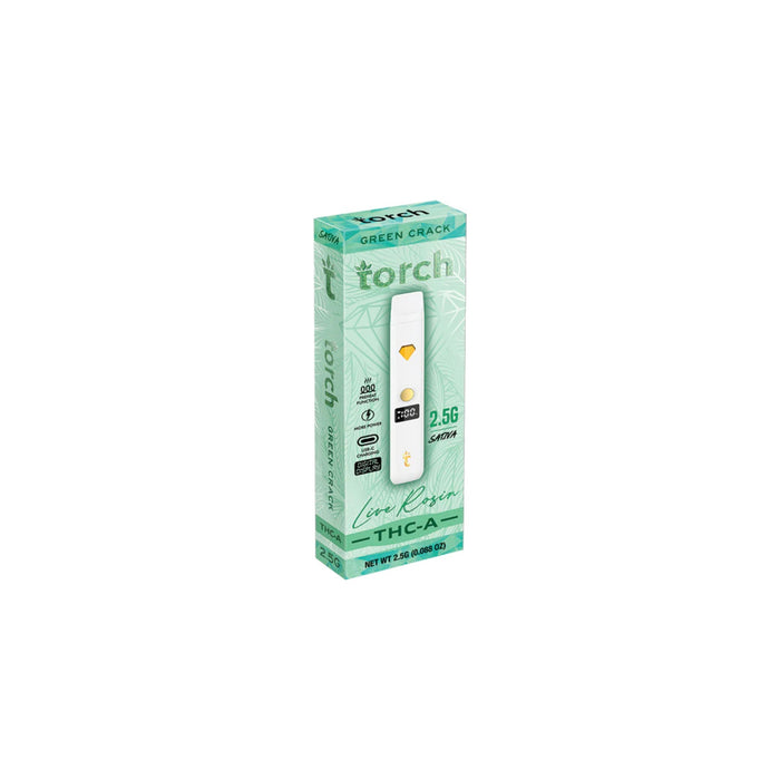 Torch Hemp THCA Live Rosin Disposable Vape 2.5g Green Crack (Sativa)