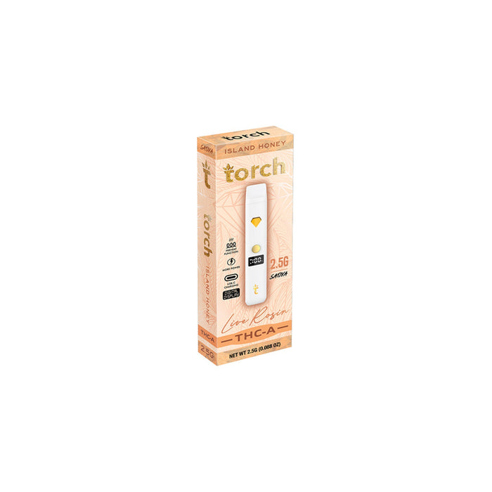 Torch Hemp THCA Live Rosin Disposable Vape 2.5g Island Honey (Sativa)