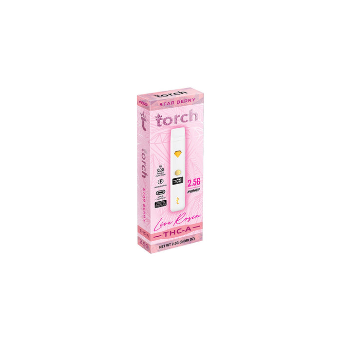 Torch Hemp THCA Live Rosin Disposable Vape 2.5g Star Berry (Hybrid)