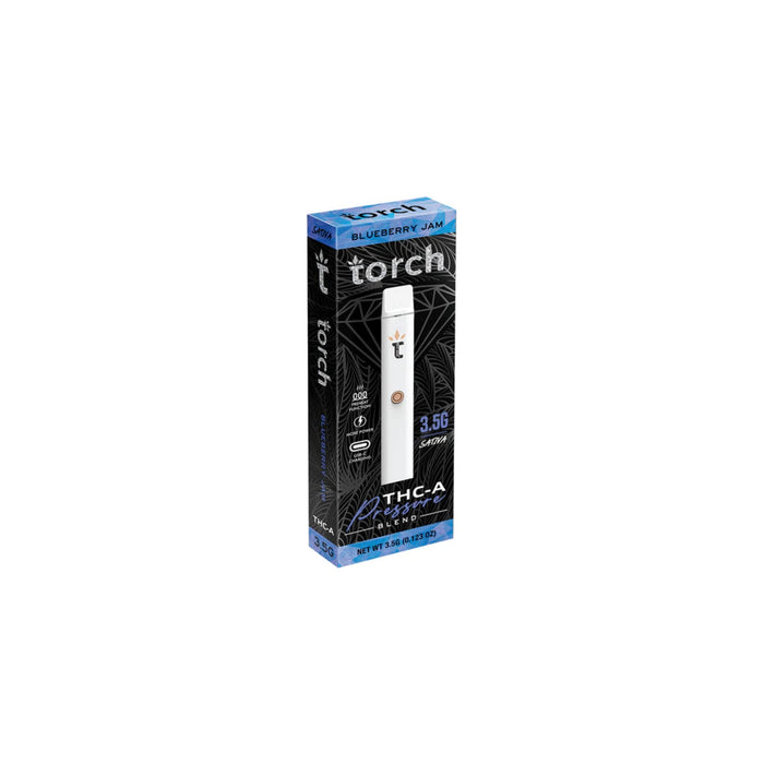 Torch Hemp THCA Pressure Blend Disposable Vape 3.5g Blueberry Jam (Sativa)