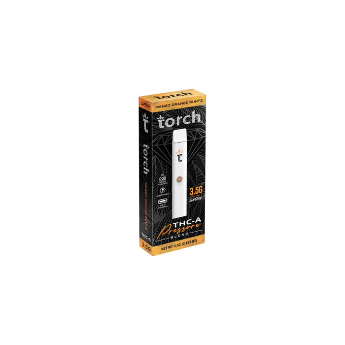 Torch Hemp THCA Pressure Blend Disposable Vape 3.5g Mango Orange Runtz (Sativa)