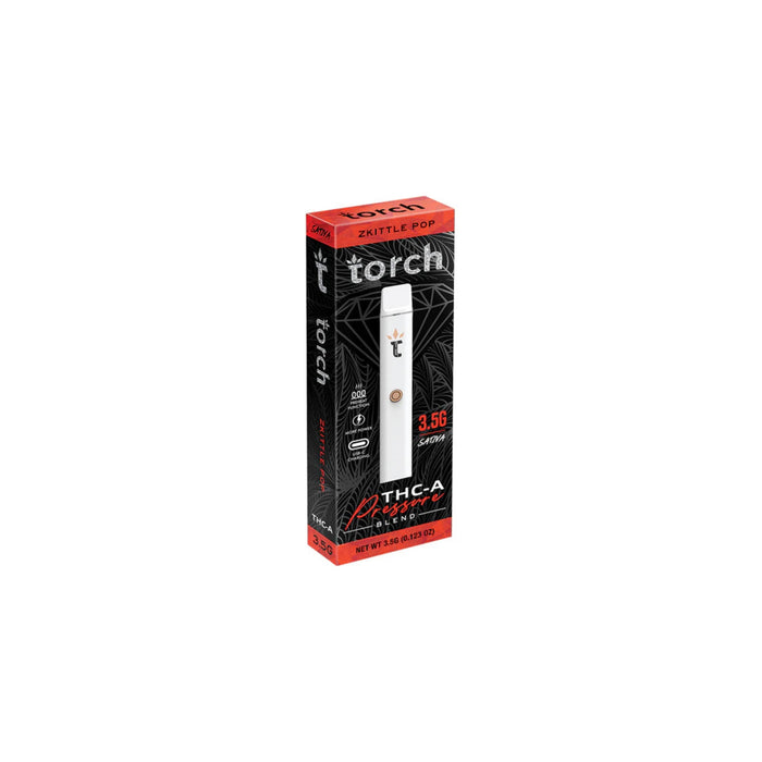 Torch Hemp THCA Pressure Blend Disposable Vape 3.5g Zkittle Pop (Sativa)