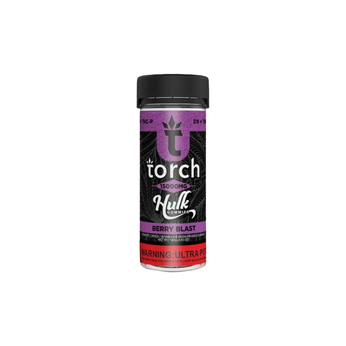 Torch Hulk Hemp Delta 9 THC and THCP Live Resin Gummies 15000mg (20 Count) Berry Blast