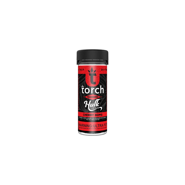 Torch Hulk Hemp Delta 9 THC and THCP Live Resin Gummies 15000mg (20 Count) Cherry Bomb