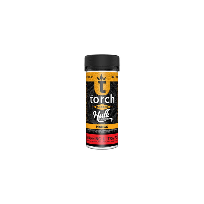 Torch Hulk Hemp Delta 9 THC and THCP Live Resin Gummies 15000mg (20 Count) Mango