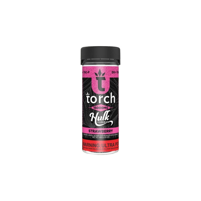 Torch Hulk Hemp Delta 9 THC and THCP Live Resin Gummies 15000mg (20 Count) Strawberry