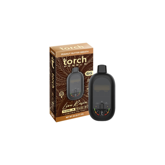 Torch Pebble Hemp Live Resin THCA and THCP Disposable Vape 6g Peanut Butter Breath (Hybrid)