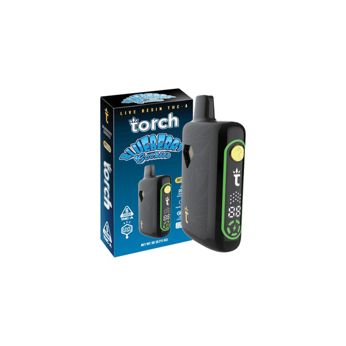 Torch Pulse Hemp Live Resin THCA Disposable Vape 6g Blueberry Cookies (Indica)