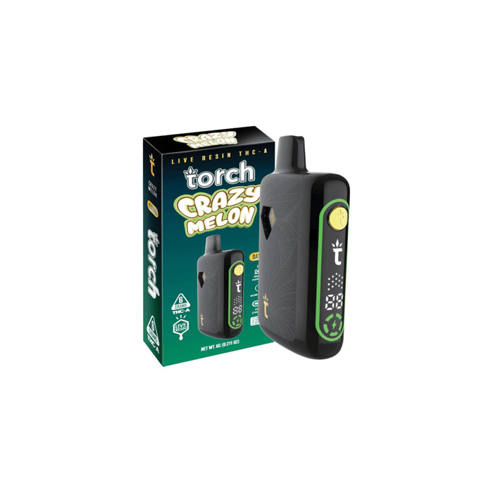 Torch Pulse Hemp Live Resin THCA Disposable Vape 6g Crazy Melon (Sativa)