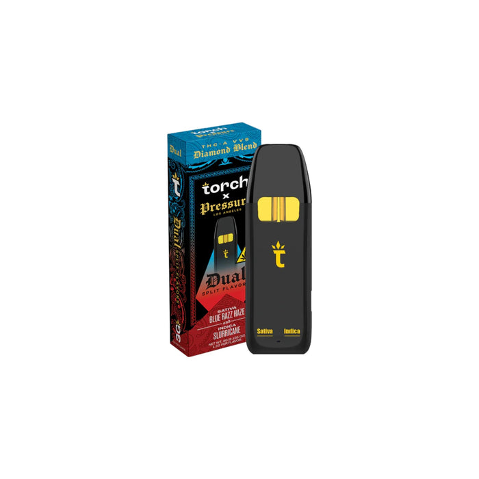 Torch THCA VVS Diamond Blend Dual Disposable 3g Blue Razz Haze x Slurricane