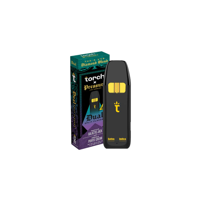 Torch THCA VVS Diamond Blend Dual Disposable 3g Galactic Jack x Purple Cream