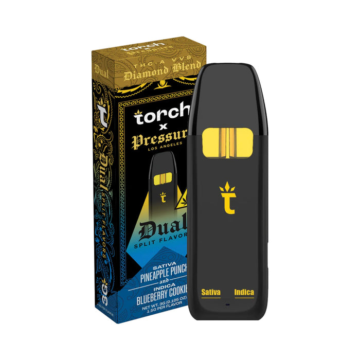 Torch THCA VVS Diamond Blend Dual Disposable 3g Pineapple Punch x Blueberry Cookies