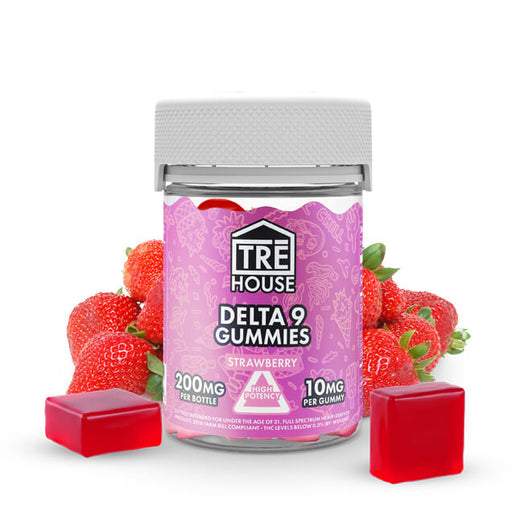 TRĒ House Strawberry Delta 9 THC Gummies 10mg (20 Count)