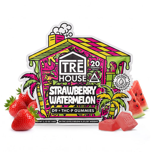 TRĒ House Strawberry Watermelon Delta 9 + THC-P Gummies (20 & 40 Count)