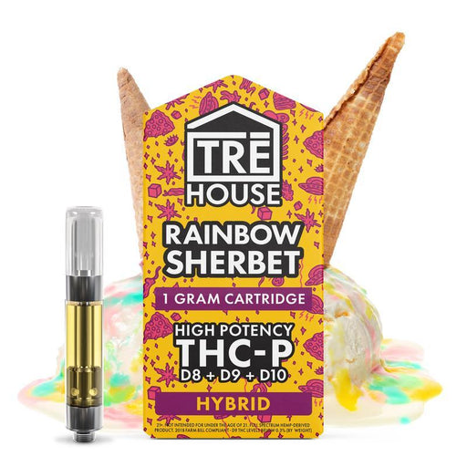TRĒ House Rainbow Sherbet Live Resin THC-P Cartridge (1g)