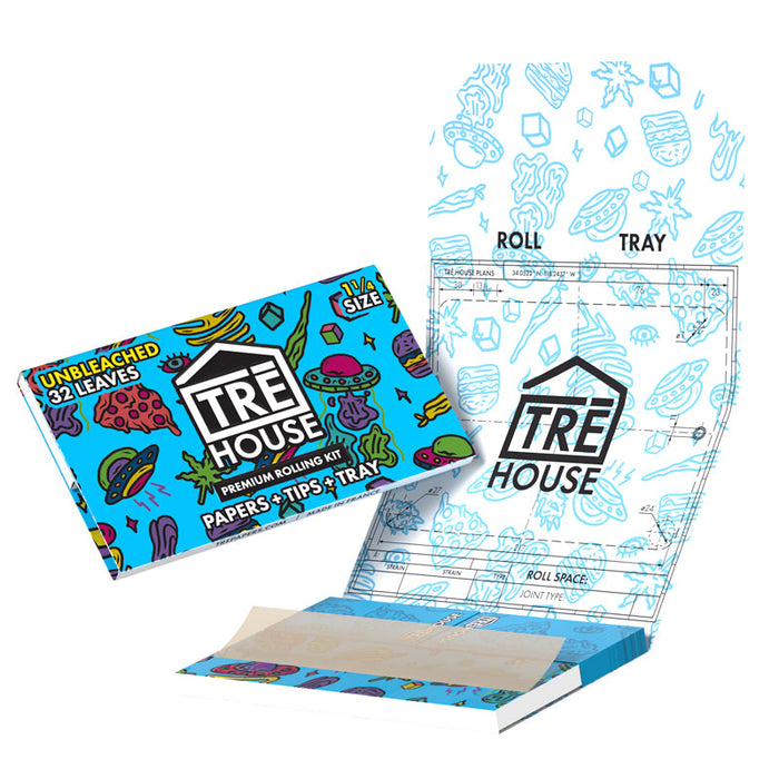 TRĒ House Rolling Kit 1¼" (32 Papers + 32 Tips)