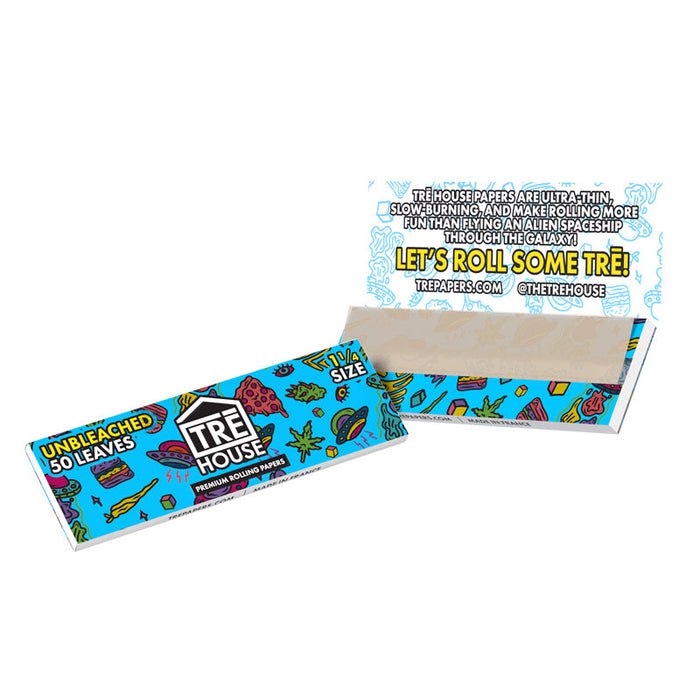 TRĒ House Premium Rolling Papers 1¼" (6 x 50 Leaves)
