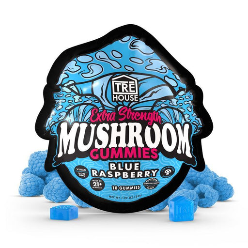 TRĒ House Blue Raspberry Extra-Strength Mushroom Gummies (10 Count)