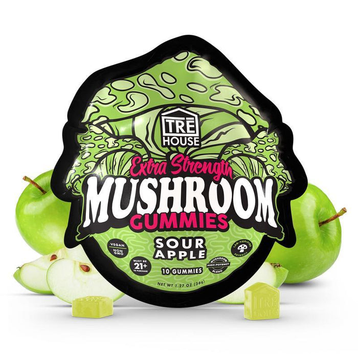 TRĒ House Sour Apple Extra-Strength Mushroom Gummies (10 Count)