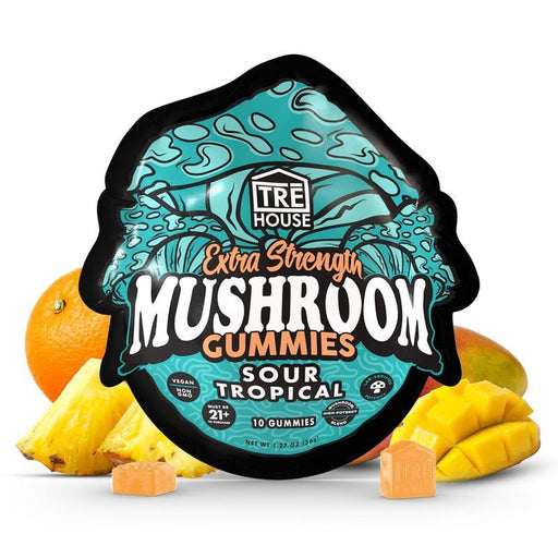 TRĒ House Sour Tropical Extra-Strength Mushroom Gummies (10 Count)