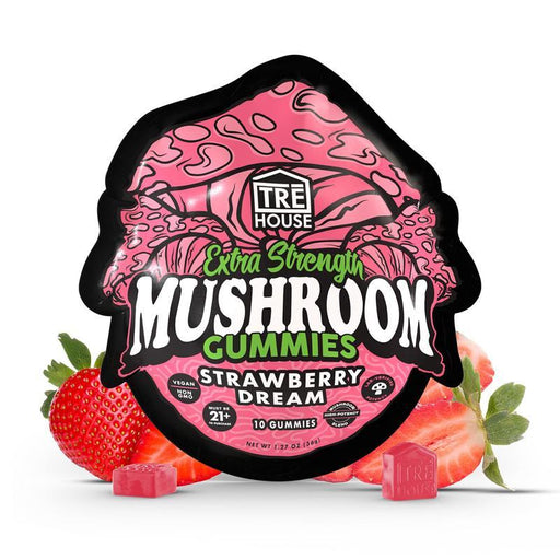 TRĒ House Strawberry Dream Extra-Strength Mushroom Gummies (10 Count)