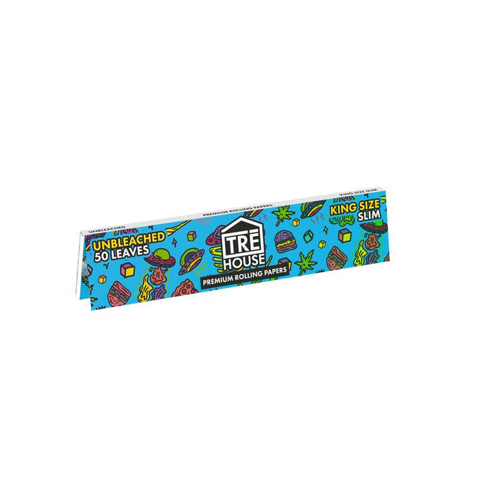 TRĒ House Premium Rolling Papers King Size Slim (6 x 50 Leaves)