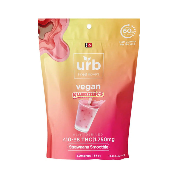 Urb Delta 10 and Delta 8 THC Gummies 1750mg Strawnana Smoothie