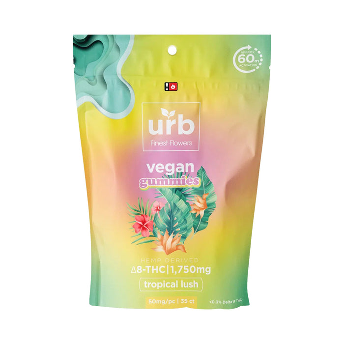 Urb Delta 10 and Delta 8 THC Gummies 1750mg Tropical Lush