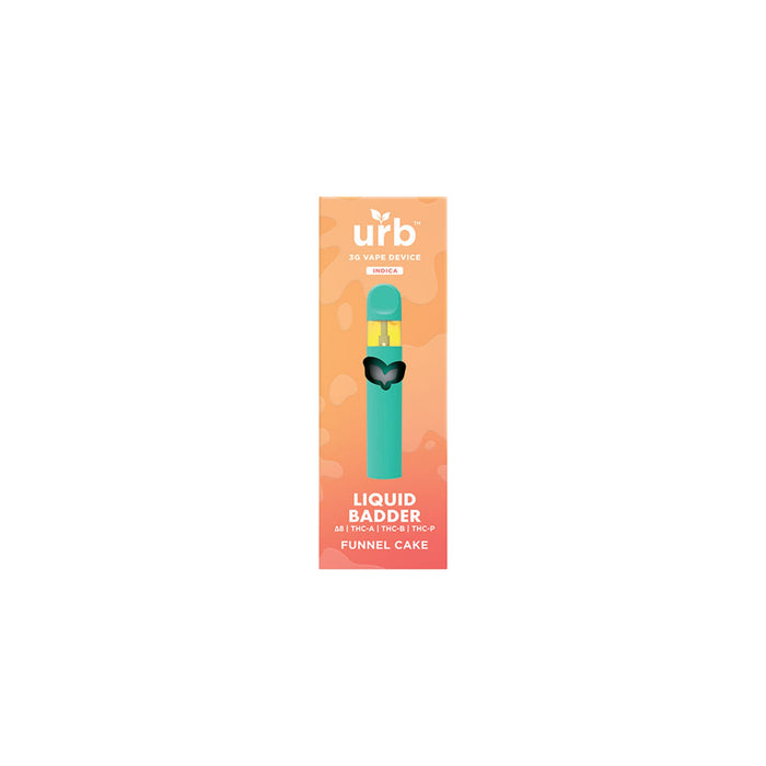Urb Liquid Badder Delta 8 THCA and THCP Disposable Vape 3g Funnel Cake