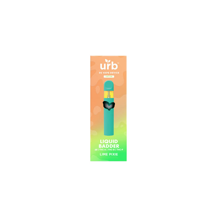 Urb Liquid Badder Delta 8 THCA and THCP Disposable Vape 3g Lime Pixie