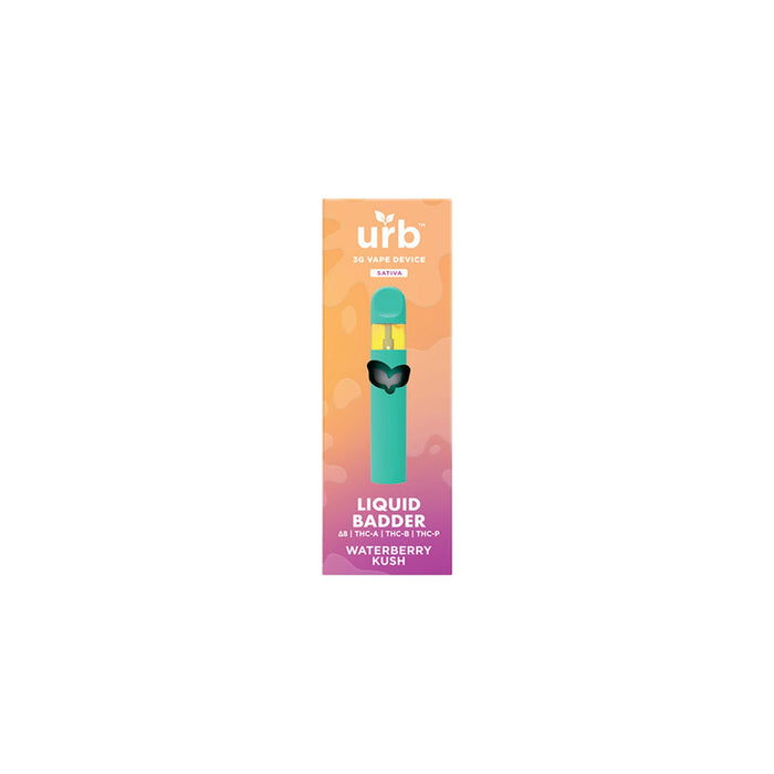 Urb Liquid Badder Delta 8 THCA and THCP Disposable Vape 3g Waterberry Kush