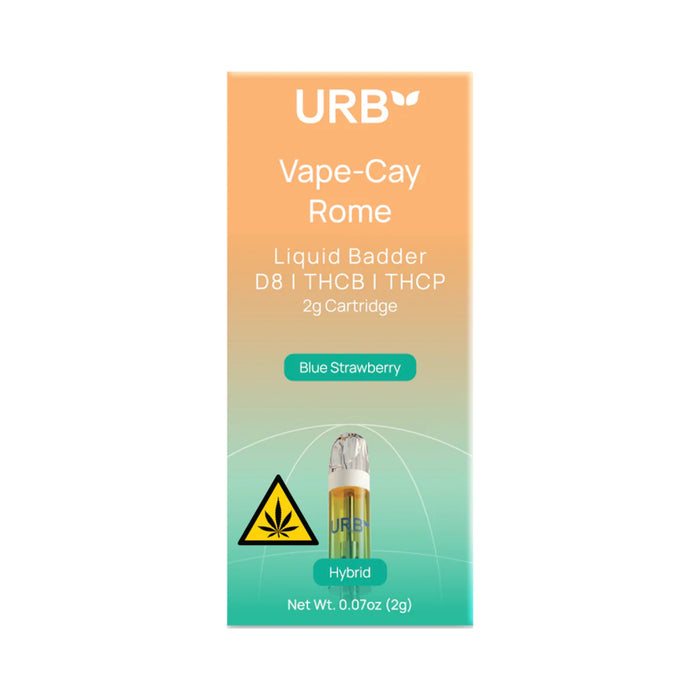 Urb Liquid Badder Delta 8 THCB and THCP Cartridge 2g Blue Strawberry