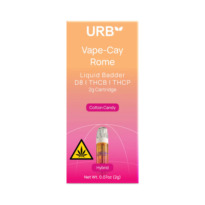 Urb Liquid Badder Delta 8 THCB and THCP Cartridge 2g Cotton Candy