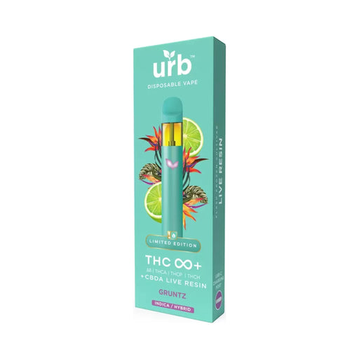 Urb THC Infinity+ CBDA Live Resin Disposable Vape 3g Gruntz