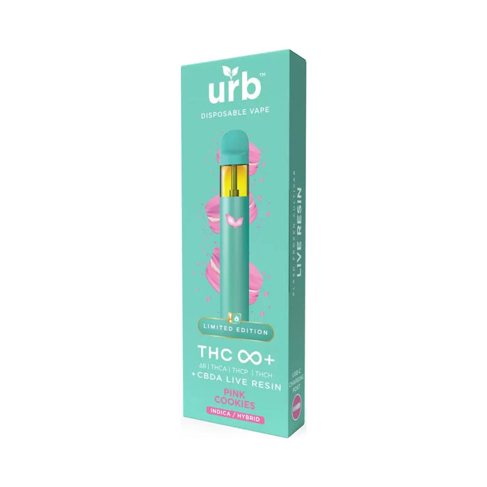 Urb THC Infinity+ CBDA Live Resin Disposable Vape 3g Pink Cookies